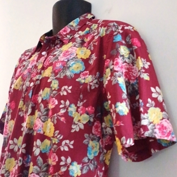 FLORAL Bouquet Print Shirt, L - Fun In The Sun - Picture 1 of 7